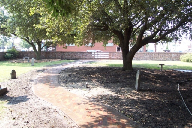 Church Cemetary Paver Sidewalk Completed