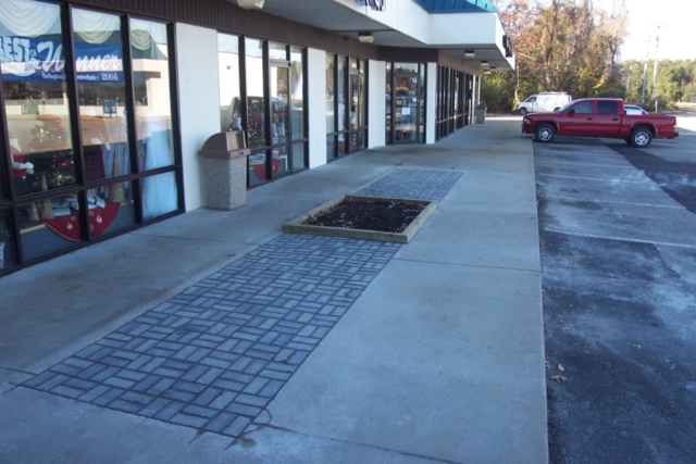 Commercial Strip Mall Paver Sidewalk Insert