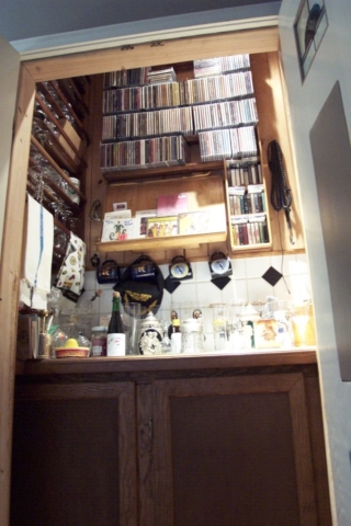 Custom Stereo Equipment and Dry Bar Closet (Inside)