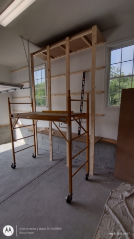 Garage Shelving Project 2 During Construction