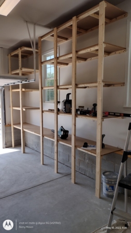 Garage Shelving Project 2 Completed 2