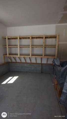 Garage Shelving Project 2 Completed 1