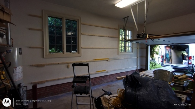 Garage Project 1 Shelving Set 1 During Construction