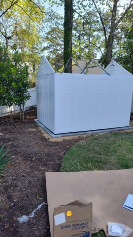 Build Vinyl Storage Shed: During Construction