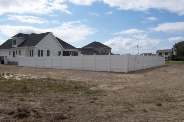 White Vinyl Sectional Privacy Fence