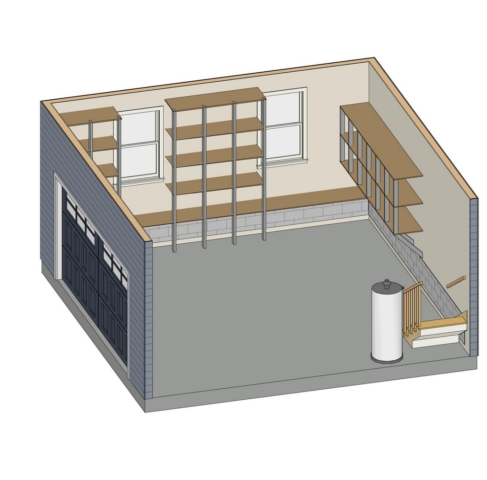 Garage Shelving Project 2 Perspective View