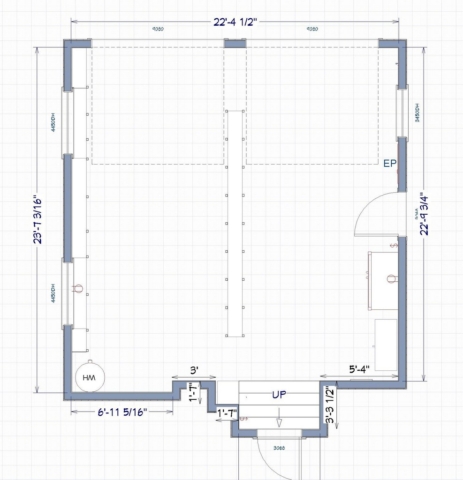 Garage Project 1 Shelving Layout