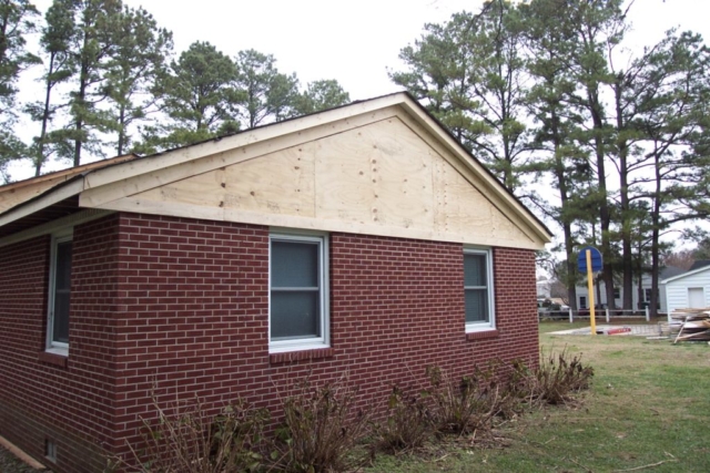 Gable End Siding Re-Do Before