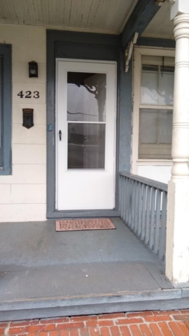 Old Building Storm Door Install Requiring Frame Out