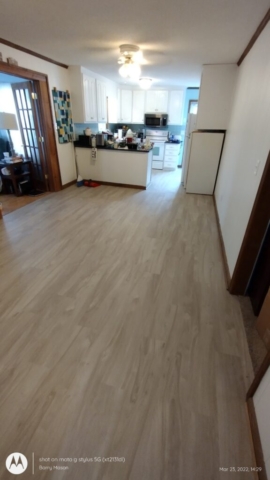 Water Damaged Dining/Kitchen Area Flooring Completed