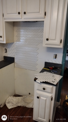 Above Range Only Backsplash Replacement During