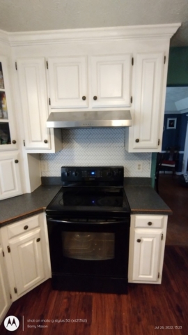 Above Range Only Backsplash Completed