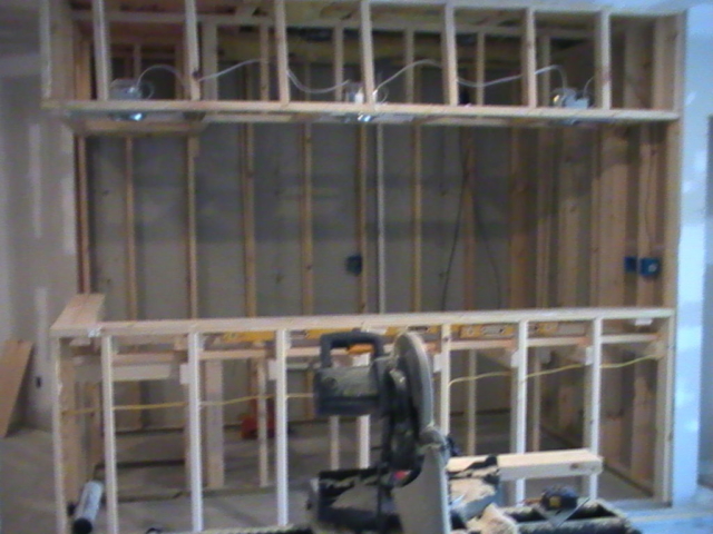 Basement Wet Bar Framing