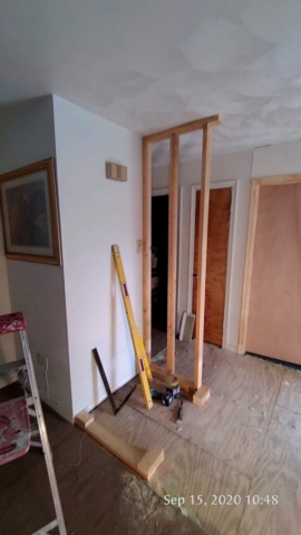 Closet Construction and Luxury Vinyl Plank Flooring Install Start