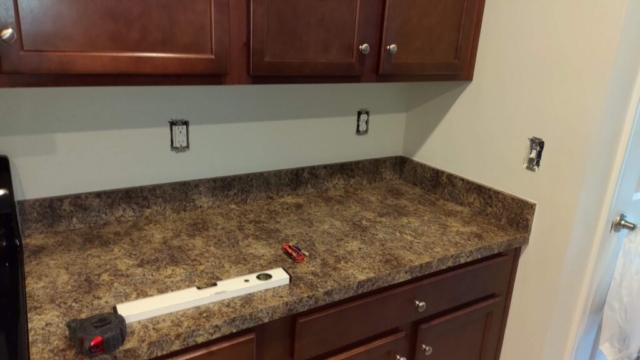 Kitchen Backsplash Before