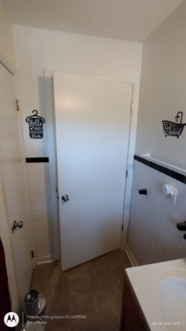 Widen Bathroom Door for Wheelchair Access After (32")