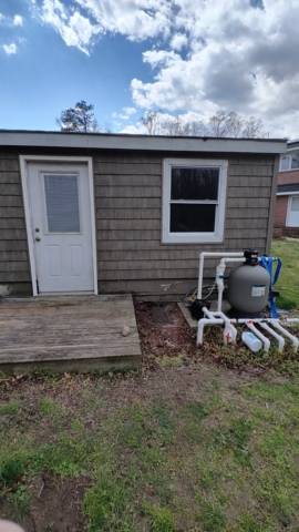 Poolhouse Rotted Wall Completed