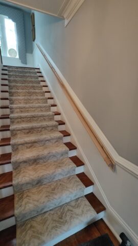Lower Stair Handrail During Construction