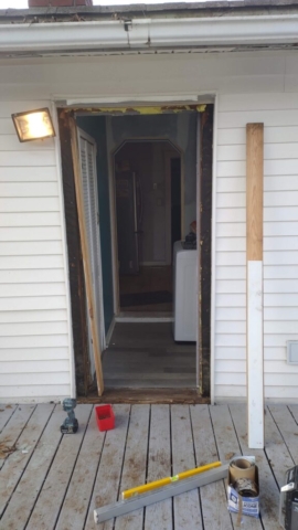 Replace Back Door During Construction 1