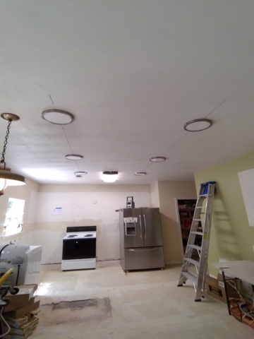 Kitchen Light Installation During Construction