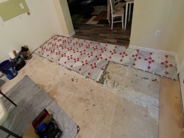 Kitchen Floor Tiling Started