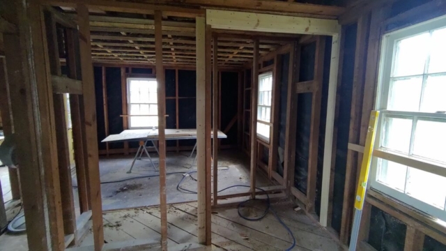 Open Bedroom Closet Framing