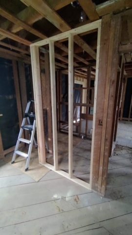 Enlarged Bathroom Wall Framing