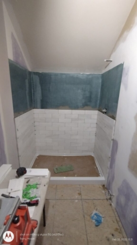 Shower Tiling Started