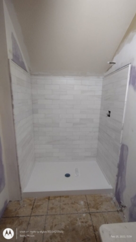 Shower Tiling Completed