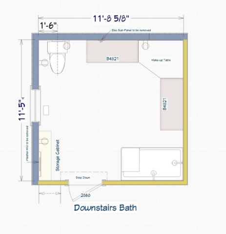 Utility Room To Bathroom Conversion Floorplan