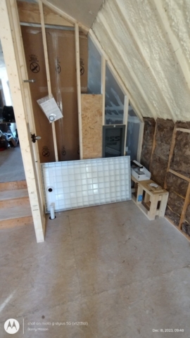 Start Shower Build Room Over the Garage