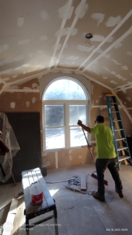 Begin Drywall Finishing Room Over Garage