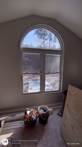 Drywall In/Around Arched Window (Completed Window)