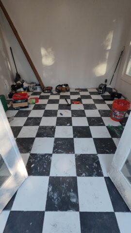 Tiled Floor Under Construction