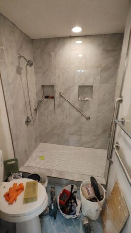 Shower Tiling Completed