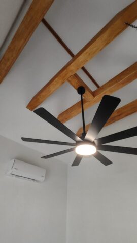 Wrapped and Stained Crossties (Note Ceiling Fan and HVAC)
