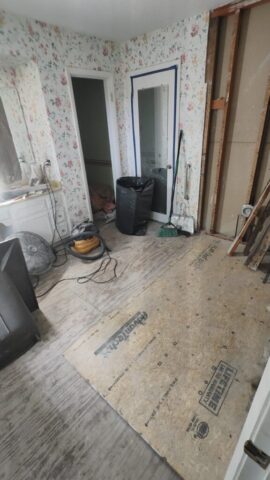 Demo Tile Floor and Sunken Tub Demo Tile Floor and Sunken Tub
