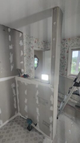 Shower Half-Wall Waterproofed Shower Half-Wall Waterproofed
